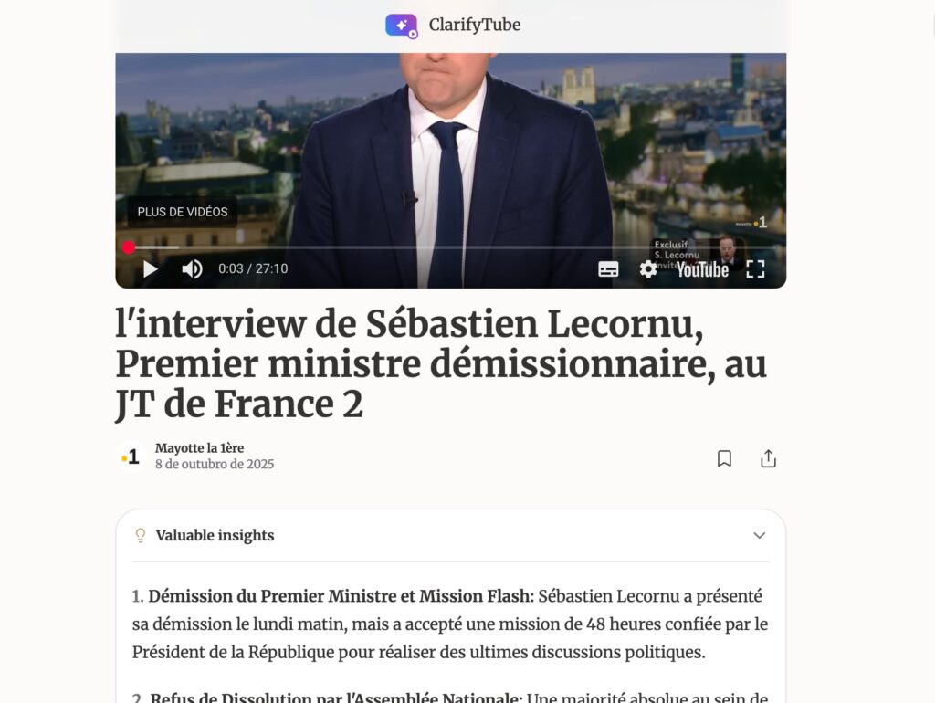 exemple de vidéo transformée en article
