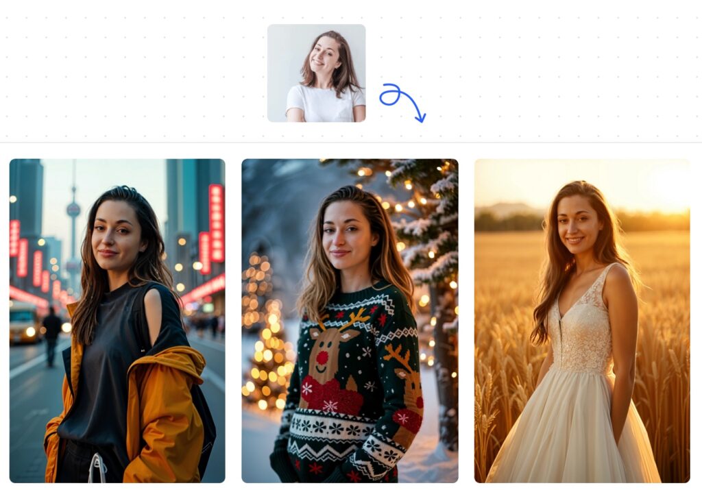 phots ia a partir d'un selfie