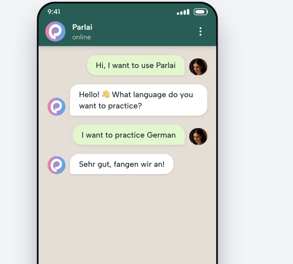 Apprendre une klangue avec whatsapp