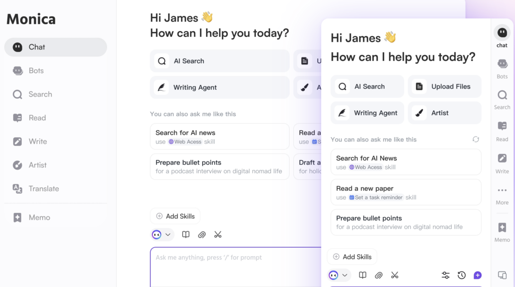 un assitant IA partout à disposition