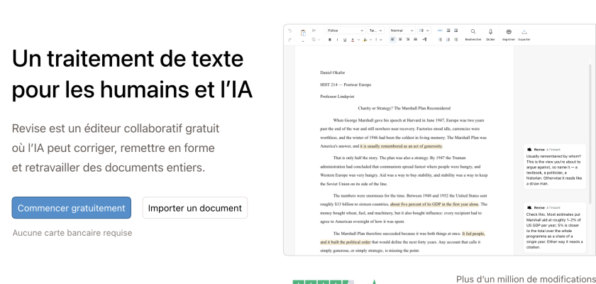 traitement de texte IA
